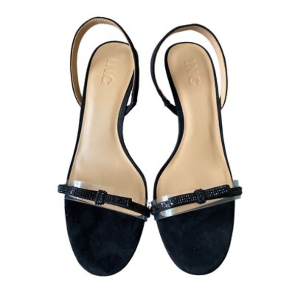 INC Women’s Linette Womens Slip on Ankle Strap Heels Black Size 11M NIB - Picture 1 of 14